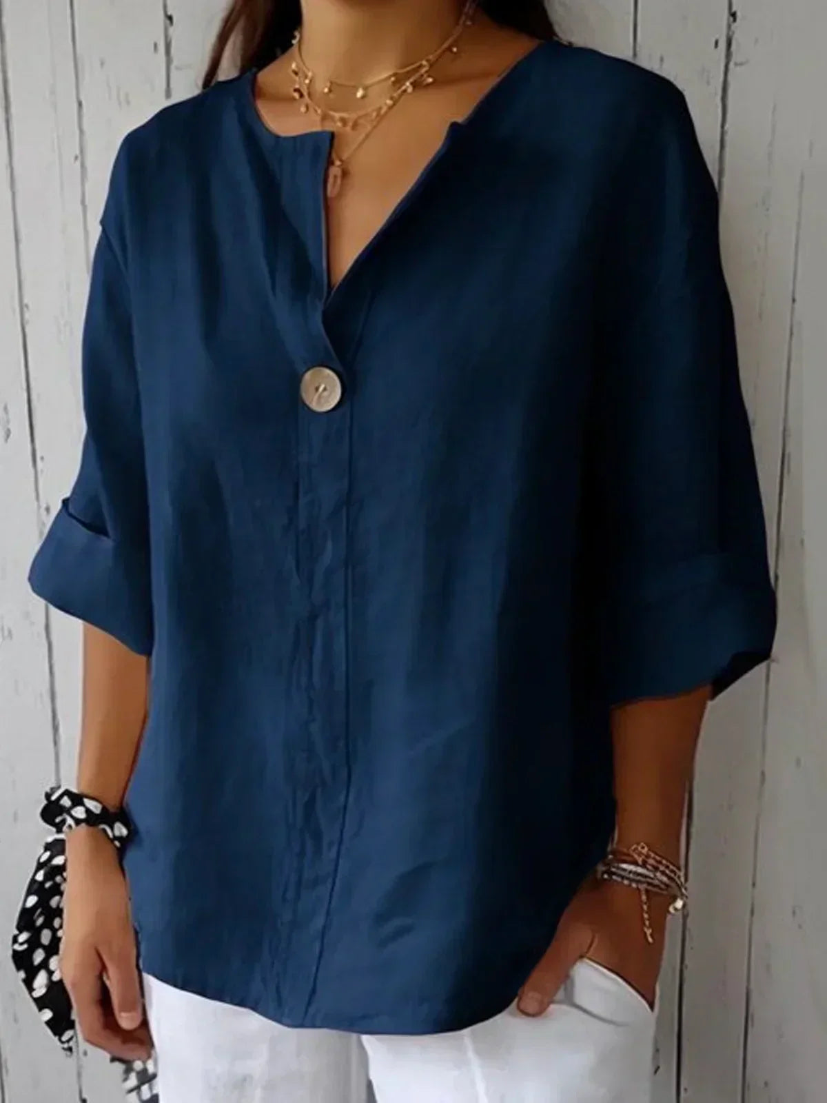 Aira™ | Effortless Luxe V-Neck Blouse
