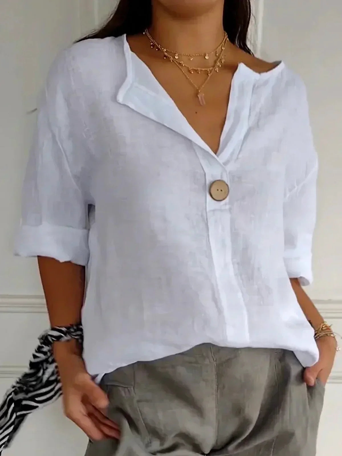 Aira™ | Effortless Luxe V-Neck Blouse