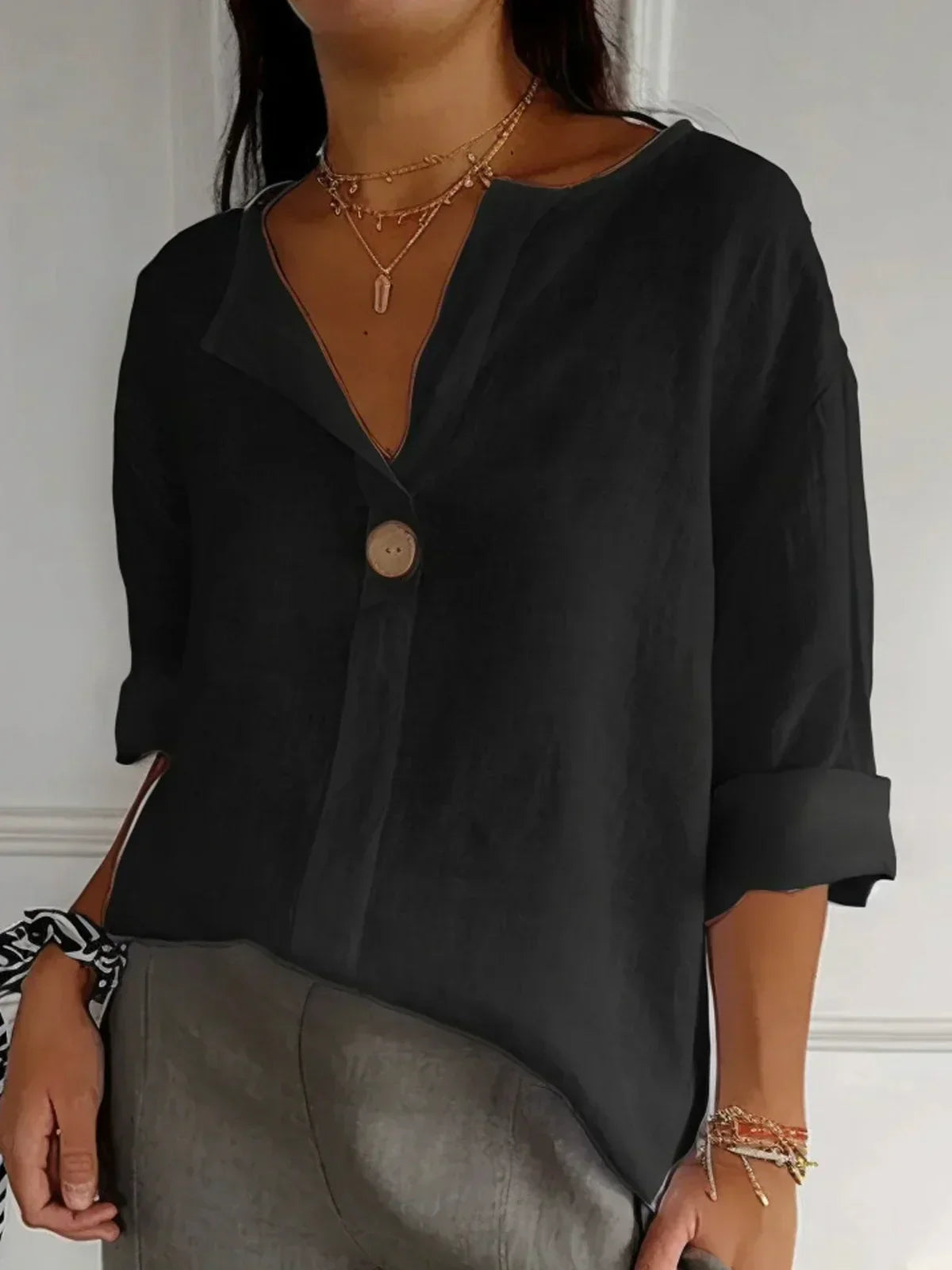 Aira™ | Effortless Luxe V-Neck Blouse