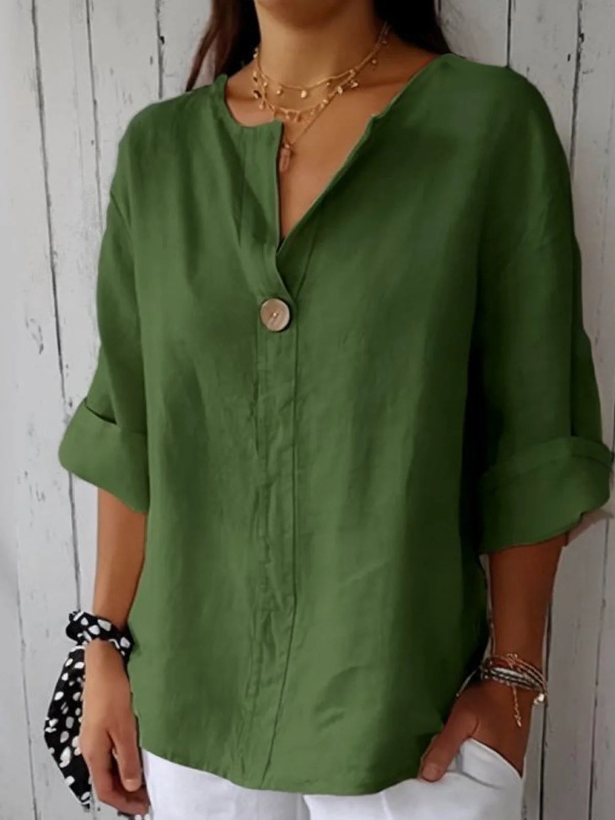 Aira™ | Effortless Luxe V-Neck Blouse