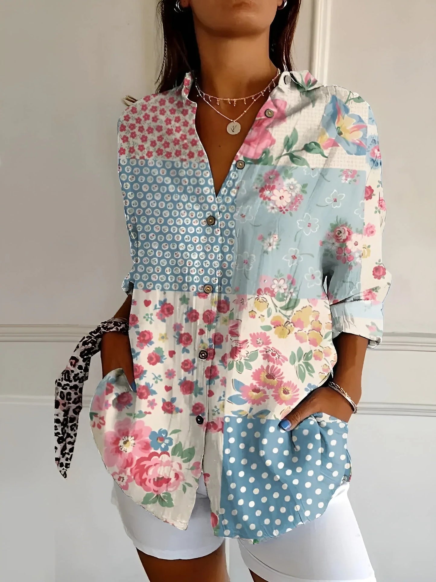 LYSSA | FLORAL BUTTON-UP BLOUSE