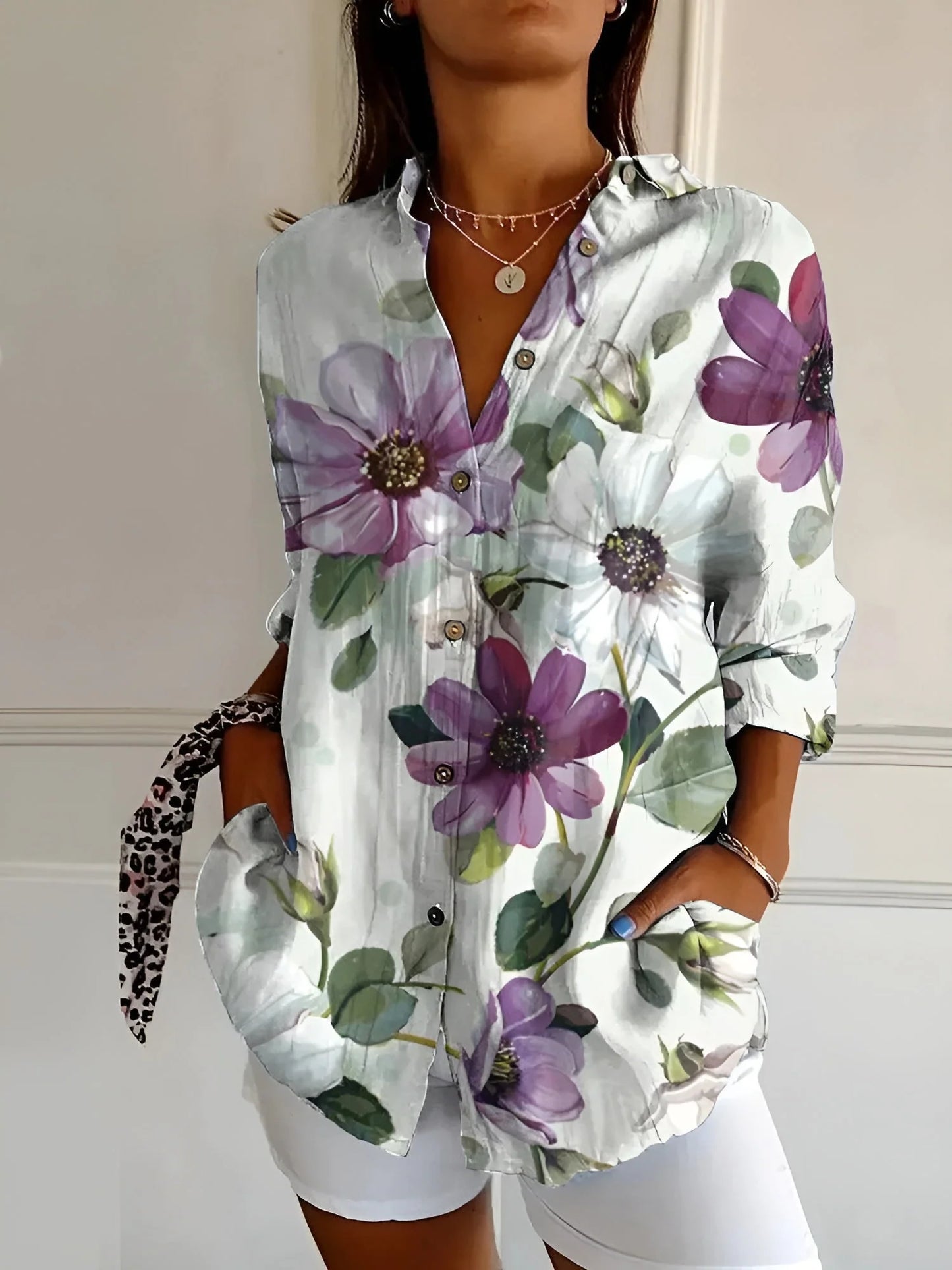 LYSSA | FLORAL BUTTON-UP BLOUSE