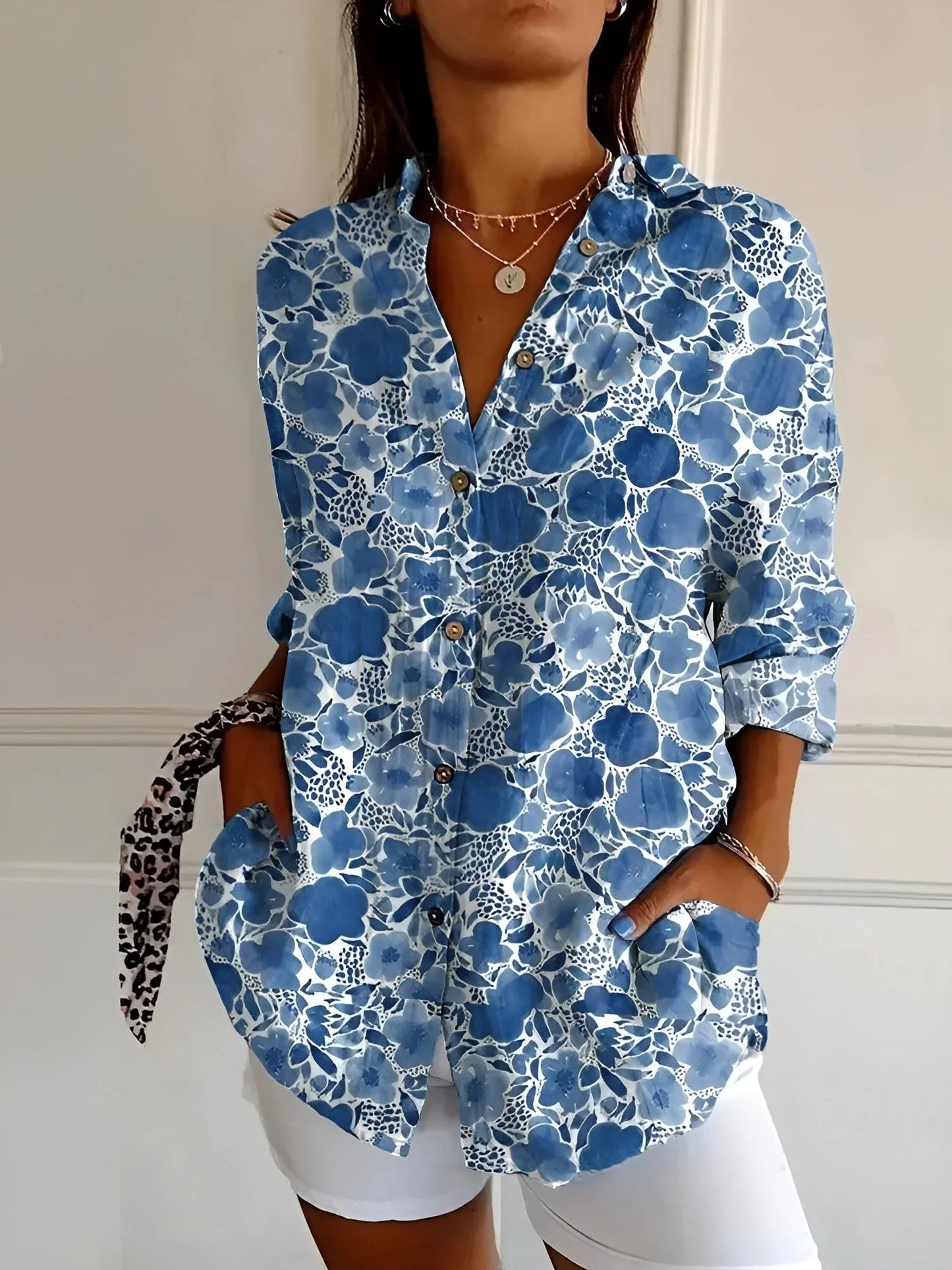 LYSSA | FLORAL BUTTON-UP BLOUSE
