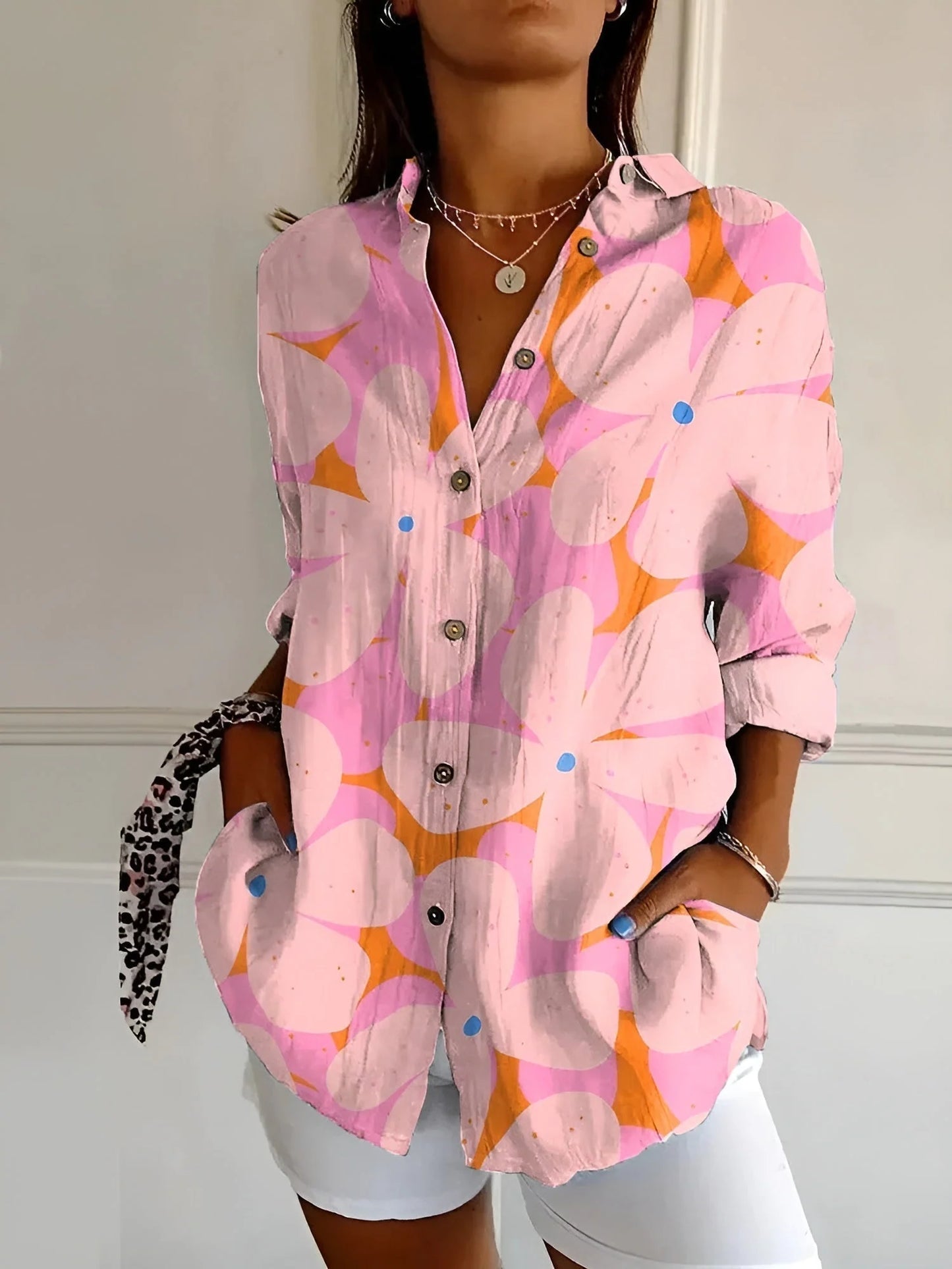 LYSSA | FLORAL BUTTON-UP BLOUSE