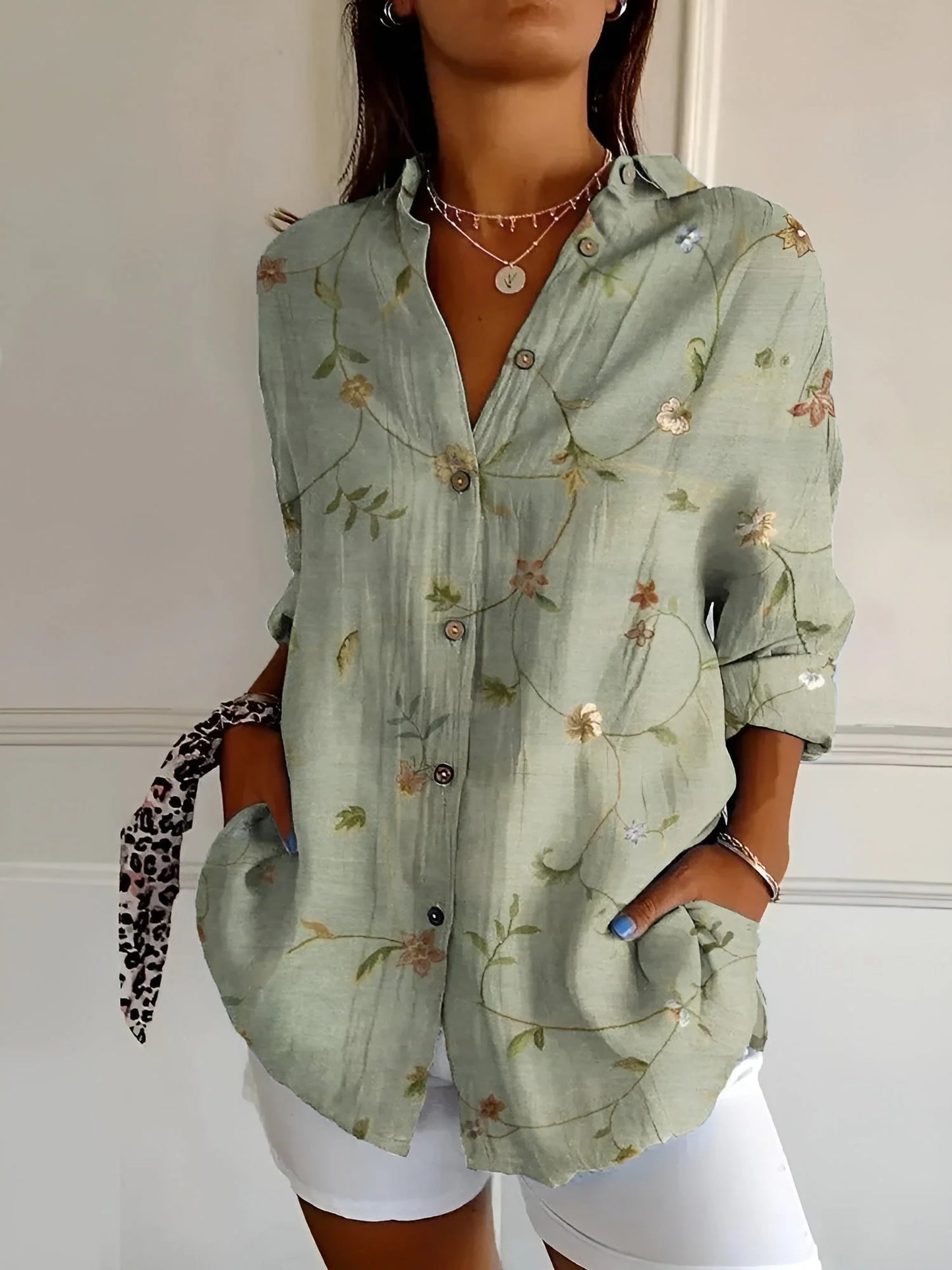 LYSSA | FLORAL BUTTON-UP BLOUSE