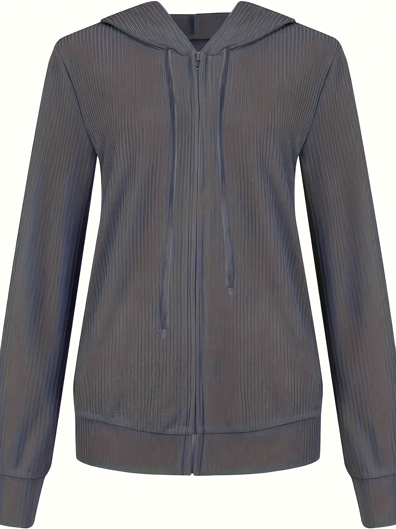 Moira - Long Sleeve Zip Up Drawstring Hoodies