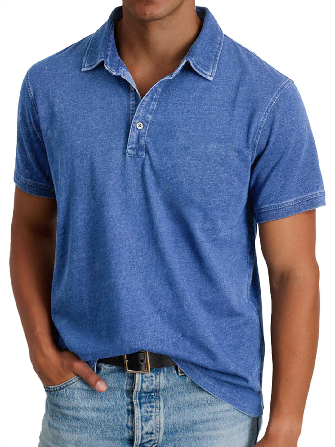 Isidro™ | Washed Cotton Polo Shirt