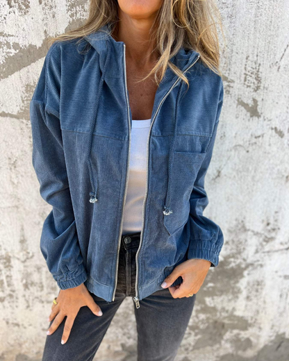 LENIA | HOODED JACKET WITH ZIPPER