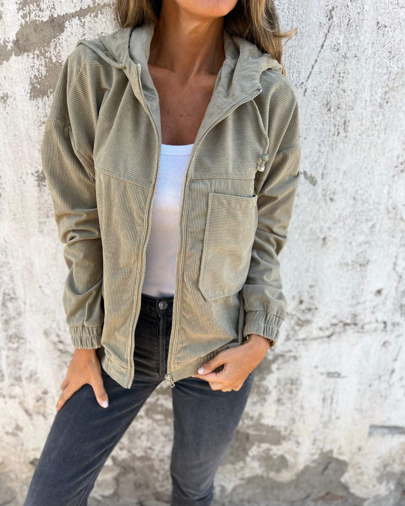 LENIA | HOODED JACKET WITH ZIPPER