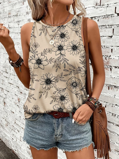 Helen™ | Breezy Floral Sleeveless Top