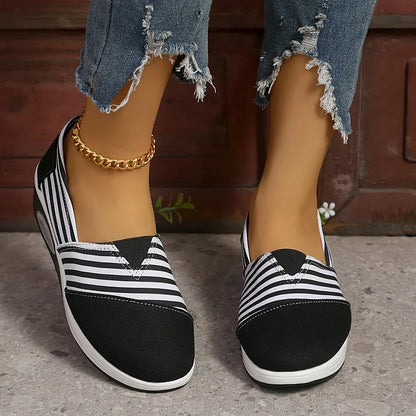 Tasha - Comfortable Striped Slip-On Orthopedic Sneakers
