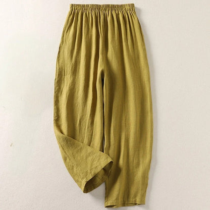 Sandra™ | Elegant Linen-Blend High-Waist Pants