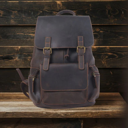 Leather Drawstring Backpack | FLAM