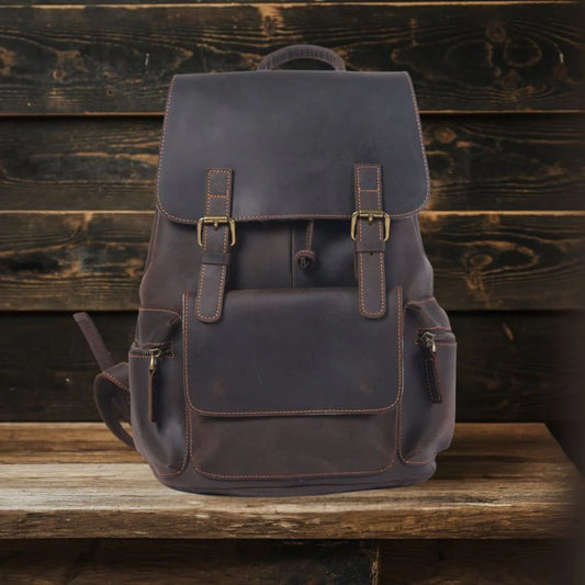 Leather Drawstring Backpack | FLAM