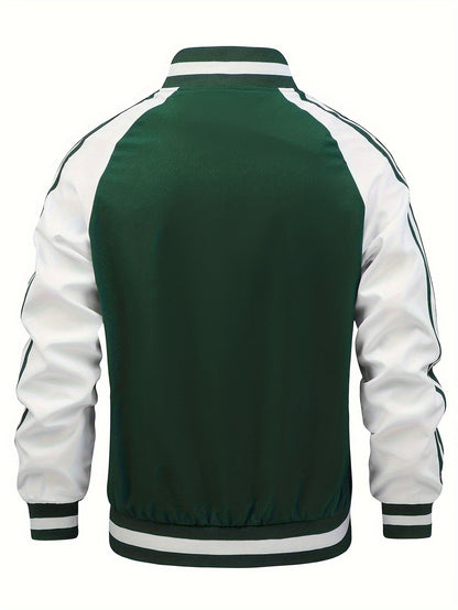 Thoren™ – Striped Zip-Up Sports Jacket