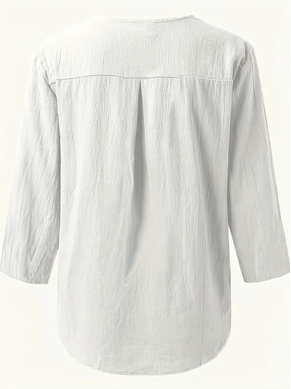 Jen™ | Relaxed Chic Button-Up Blouse