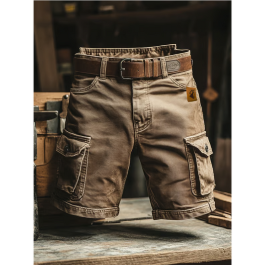 Retro multifunctional cargo shorts