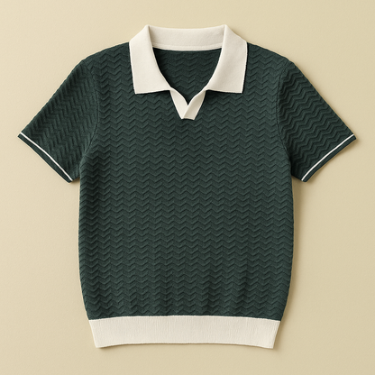 Dion™ | Elegant Textured Polo Shirt