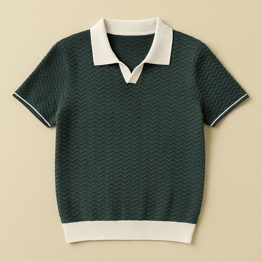 Dion™ | Elegant Textured Polo Shirt
