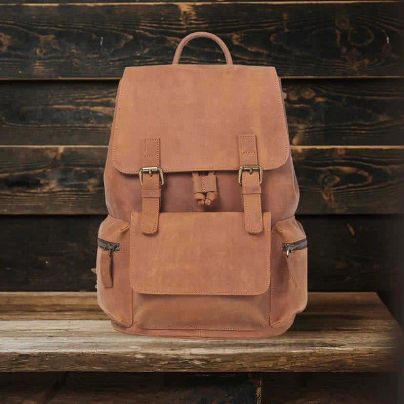 Leather Drawstring Backpack | FLAM
