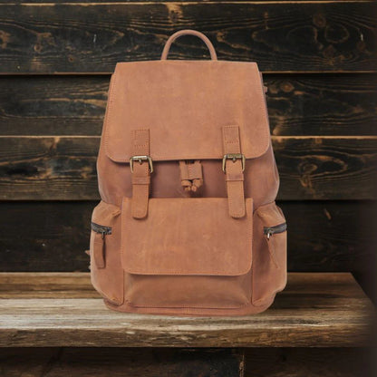 Leather Drawstring Backpack | FLAM