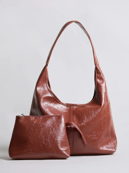 YAYA Distressed Leather Tote