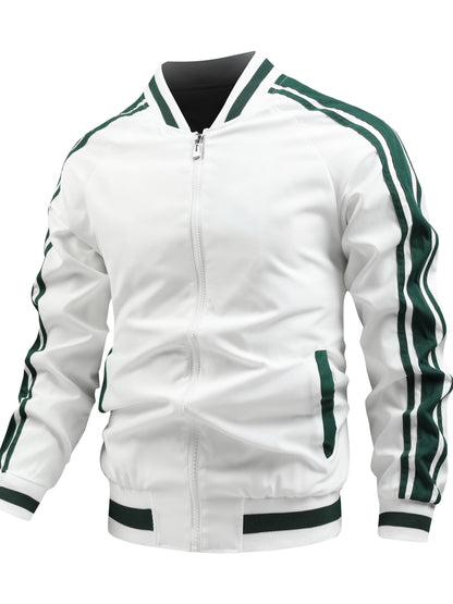 Thoren™ – Striped Zip-Up Sports Jacket