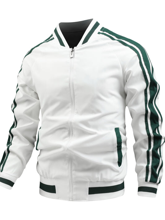 Thoren™ – Striped Zip-Up Sports Jacket