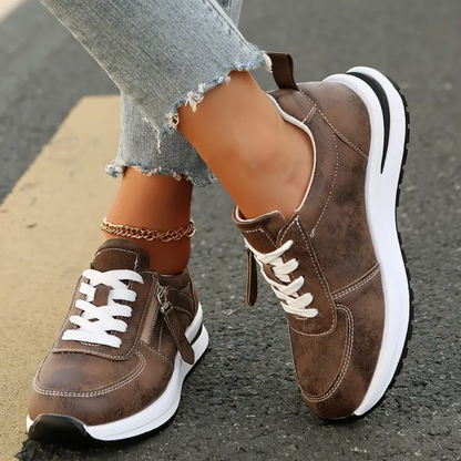 Mila™ | Elegant Comfort Zip Sneakers