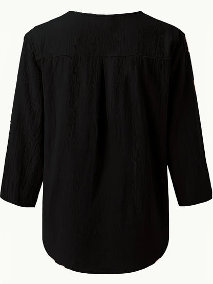 Jen™ | Relaxed Chic Button-Up Blouse