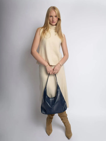 YAYA Distressed Leather Tote