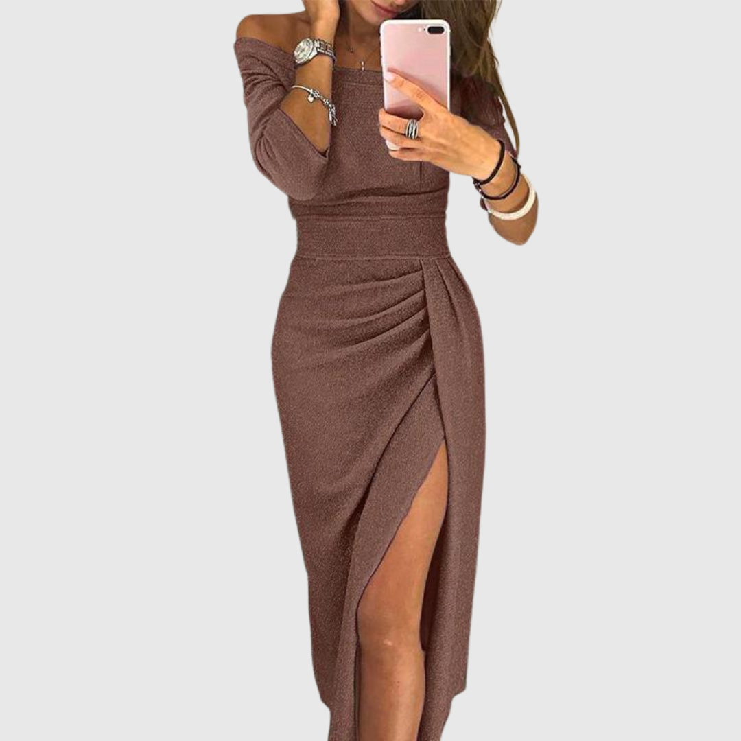 Evalora - Elegant Casual Midi Dress