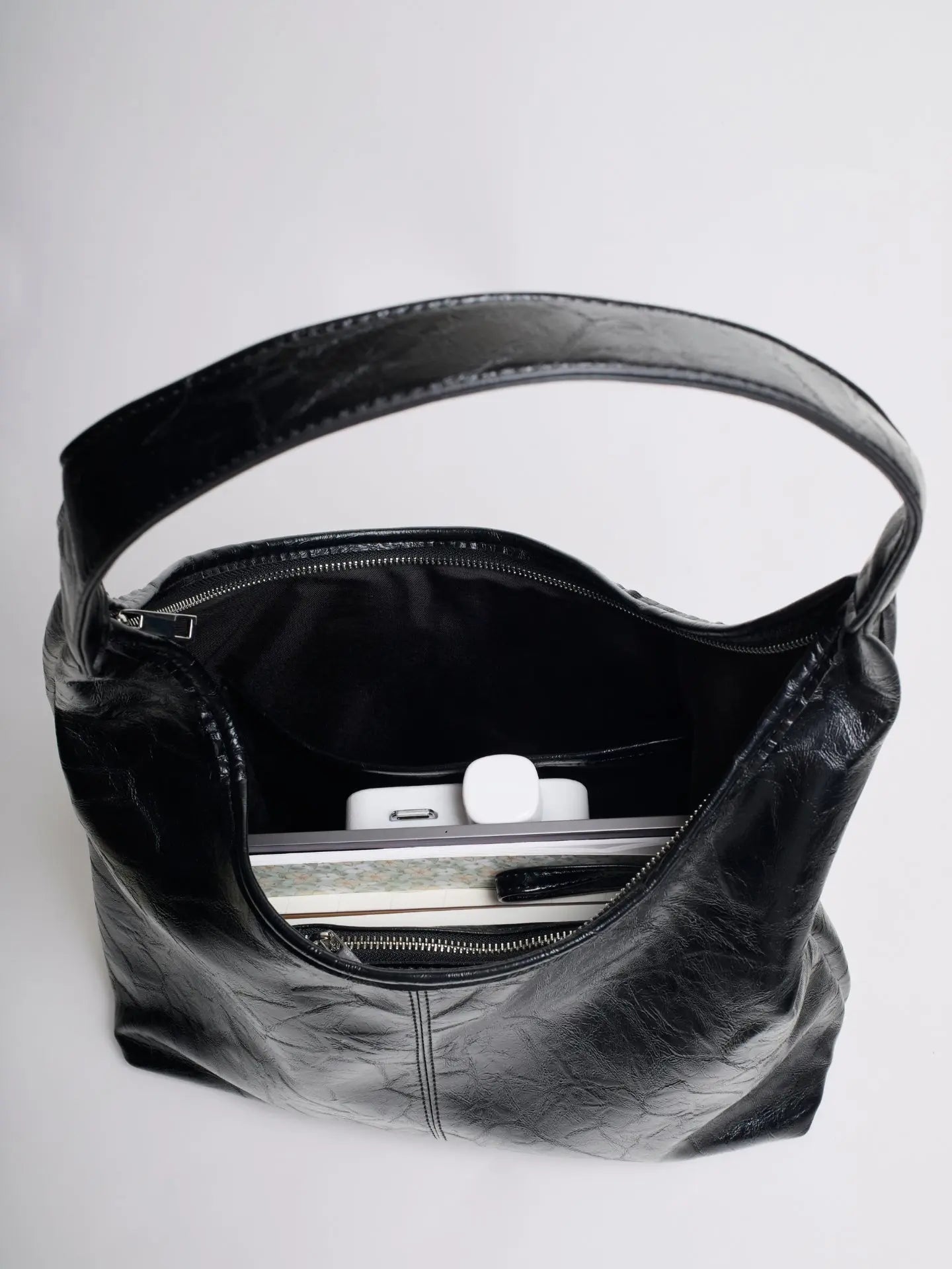 YAYA Distressed Leather Tote