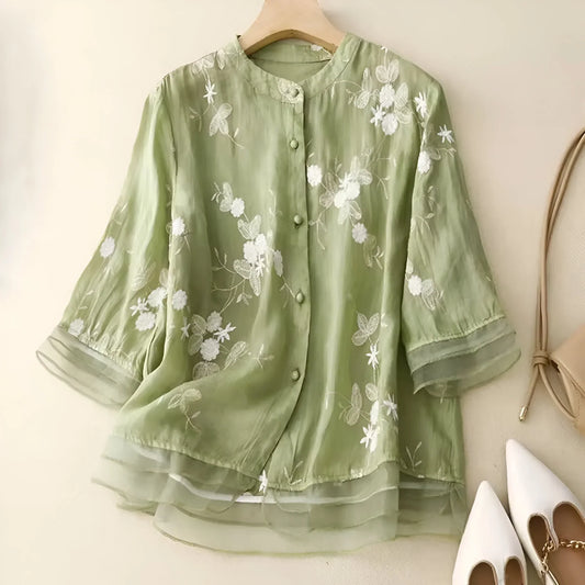 Marie | Floral Button Blouse