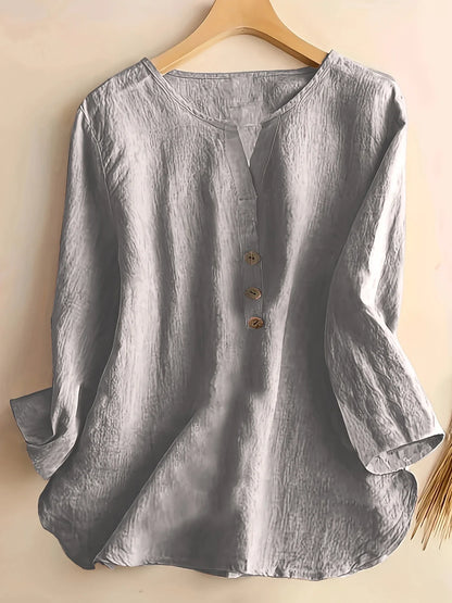 Jen™ | Relaxed Chic Button-Up Blouse