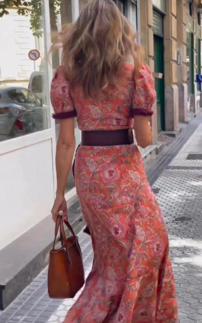 Haven™ | Elegant Puff‑Sleeve Maxi Dress