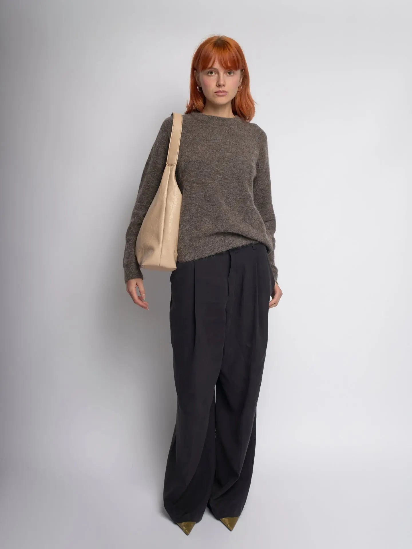 YAYA Distressed Leather Tote