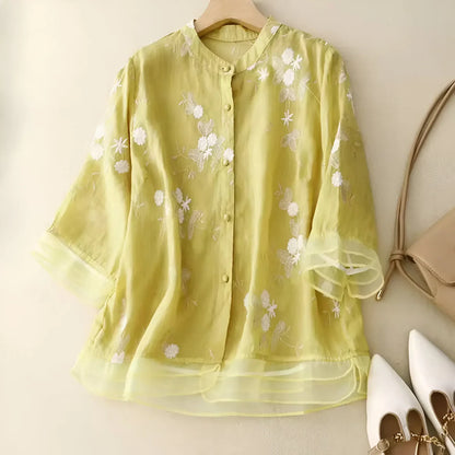 Marie | Floral Button Blouse