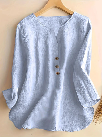 Jen™ | Relaxed Chic Button-Up Blouse