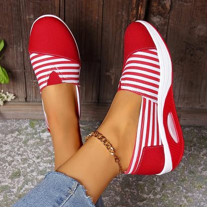 Tasha - Comfortable Striped Slip-On Orthopedic Sneakers