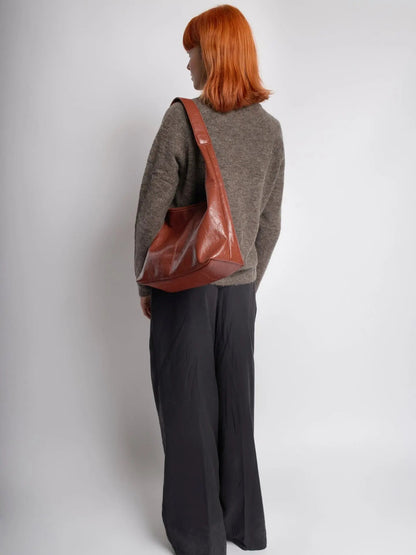 YAYA Distressed Leather Tote