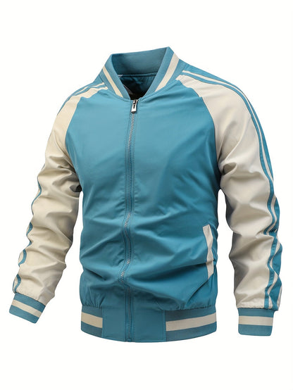 Thoren™ – Striped Zip-Up Sports Jacket