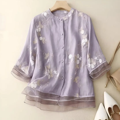 Marie | Floral Button Blouse