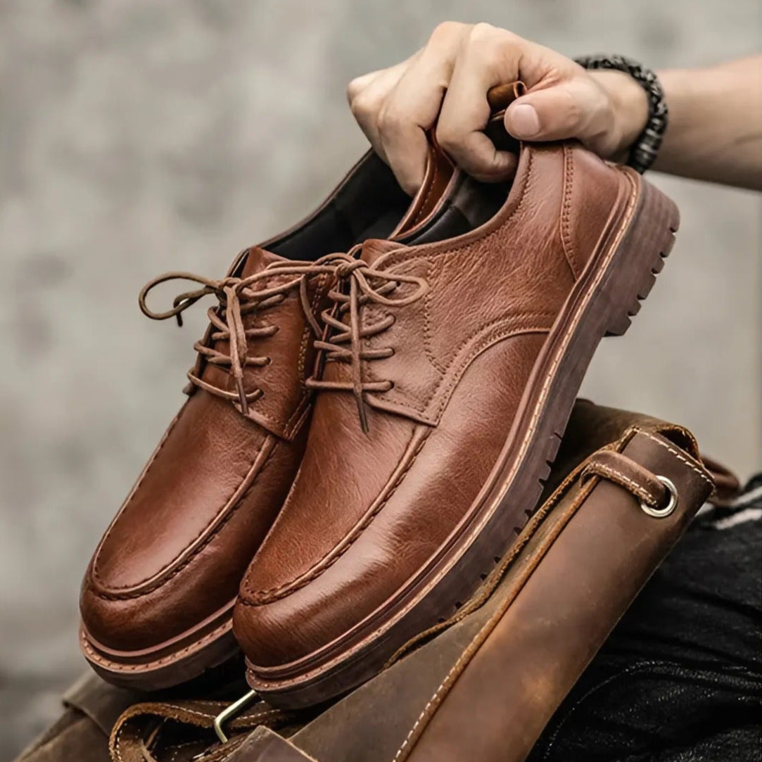 Raniel™ | Casual Lace-Up Luxe Leather Shoes