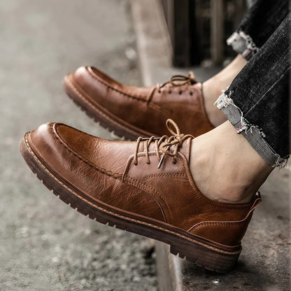 Raniel™ | Casual Lace-Up Luxe Leather Shoes