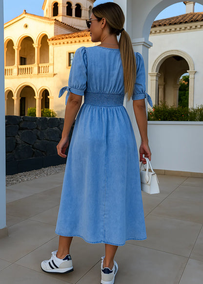 Elyn - Shiny Denim Dress