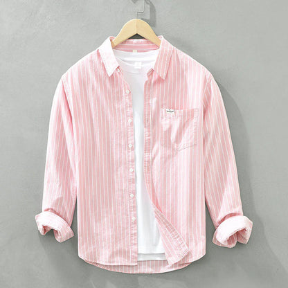 Flick™ | Chic Cotton Striped Over Shirt