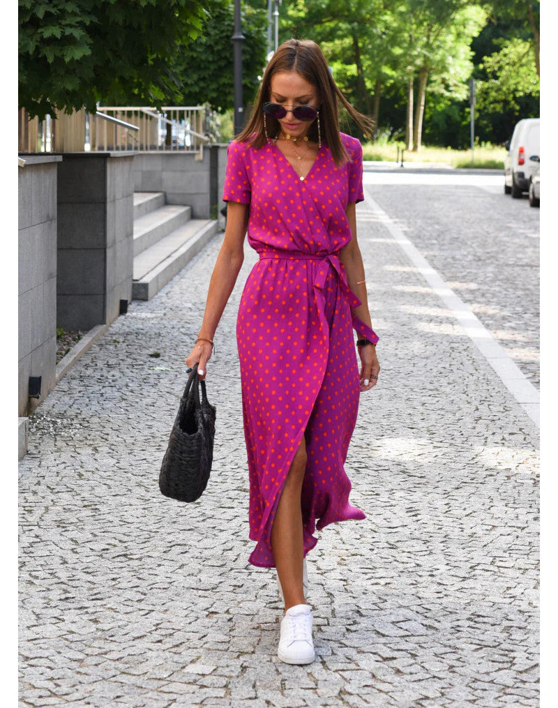 Hazal |  V-Neck Floral Maxi Dress