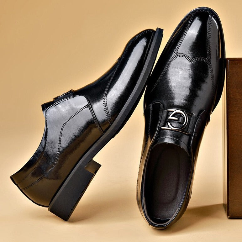 Garick™ | Premium Metal Buckle Leather Shoes