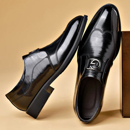 Garick™ | Premium Metal Buckle Leather Shoes